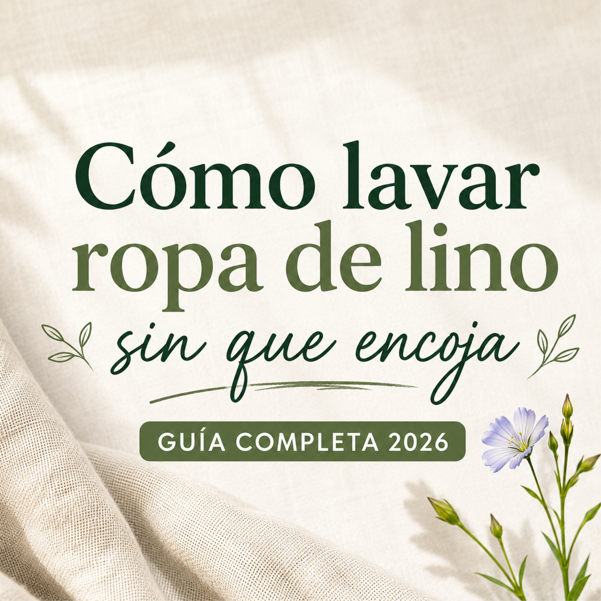 Cómo lavar ropa de lino sin que encoja (guía completa 2026)