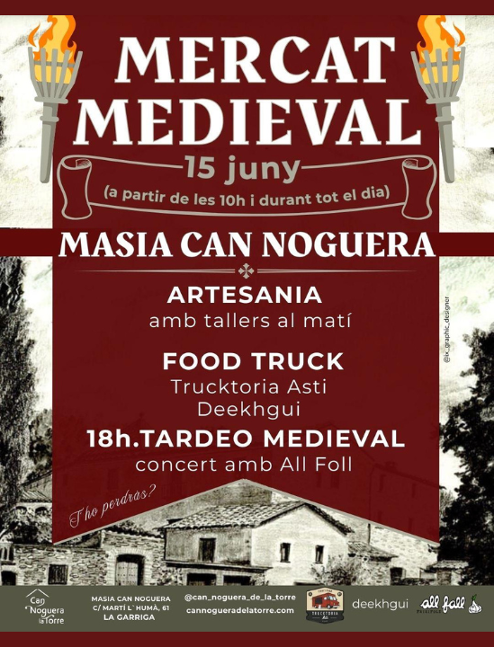 Por primera vez, La Garriga se transforma en un auténtico MERCADO MEDIEVAL el próximo 15 de junio y desde VAMZ Shop no podíamos perdérnoslo.